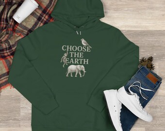 Nature Sweater | Choose The Earth | Unisex | Long Sleeve | Wilderness | Gift | Animals | Sports Shirt | Cotton Blend