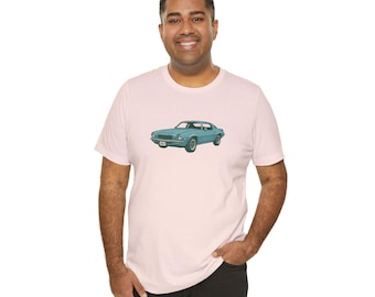 Car T-Shirt | Vintage Vehicle Illustration | Muscle Car | 100% Cotton | Short-Sleeve Shirt | Retro | Casual Wear