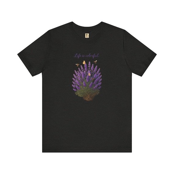 Colorful - Lebhaftes Bienen und Blumen-T-Shirt, Unisex-Kurzarm-T-Shirt für Naturliebhaber, Geschenke, Sommermode
