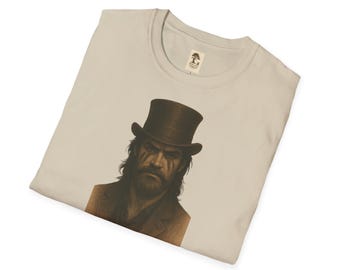 Camiseta con cara | Diseño gráfico | Victoriana | Algodón/100 % algodón | Manga corta | Ropa informal | Camiseta deportiva | Idea de regalo