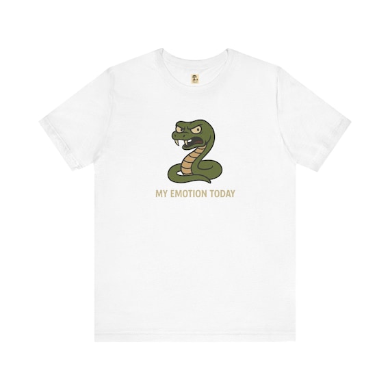 Emotionen - Schlangen Shirt, witziges T-Shirt, lustige Freizeitkleidung, Geschenk für Freunde, Grafik-Shirt, Unisex