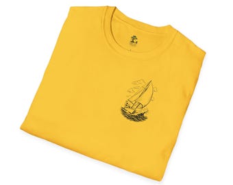 Camiseta deportiva | Estilo lápiz | Marinera | Deporte de vela | Algodón/100 % algodón | Manga corta | Ropa informal | Camiseta deportiva | Idea de regalo