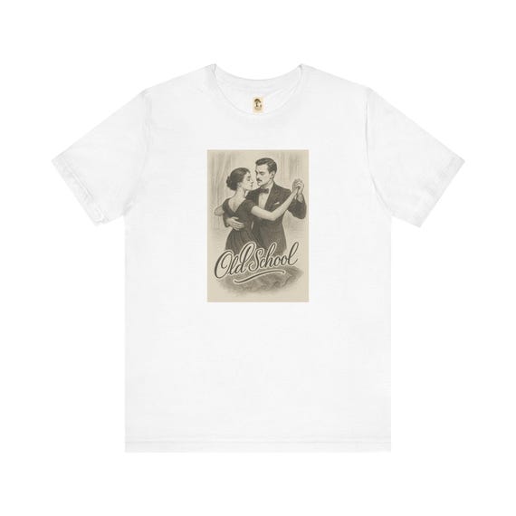 Vintage - Tanzpaar-Unisex-Shirt im Retro-Stil, perfektes Geschenk für Tänzer, Nostalgie-Kleidung, Freizeitkleidung, Liebe und Romantik