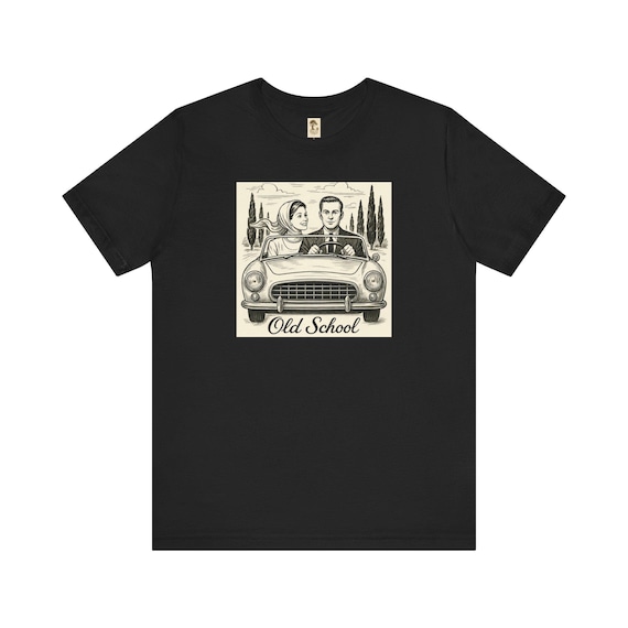Vintage - Old School Unisex-T-Shirt, Retro-Paar-T-Shirt, Nostalgie-Shirt, perfekt für Roadtrips, Geschenk für Sie oder Ihn