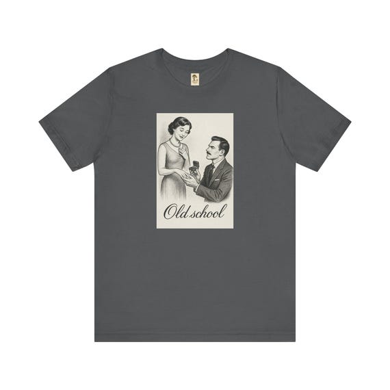 Vintage - Old School Unisex Jersey T-Shirt - Perfekt für Retro-Liebhaber, Geschenk für Sie/Ihn, Freizeitkleidung, nostalgische Mode