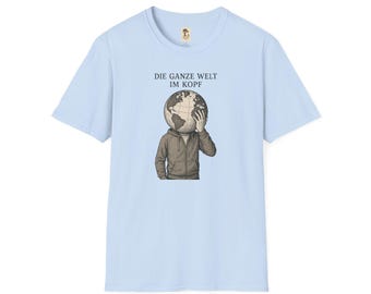 Camiseta con estampado facial | Diseño gráfico | Globehead | Vestido de gerente | Algodón/100% algodón | Manga corta | Ropa casual | Camiseta deportiva | Idea de regalo