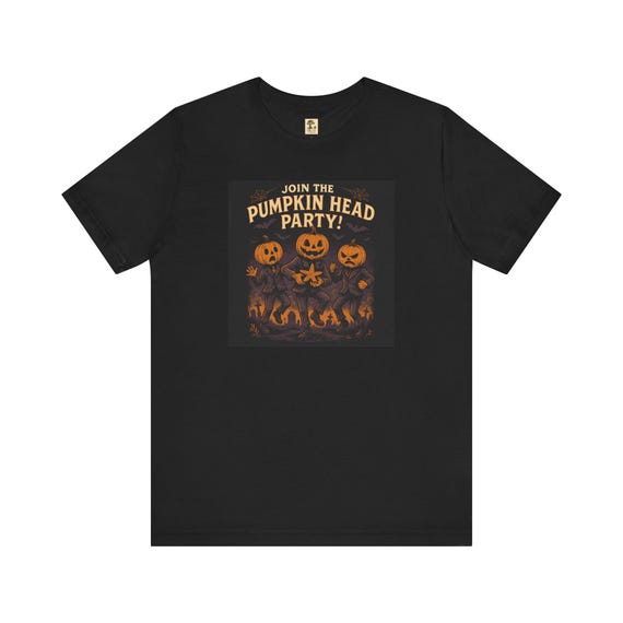 Halloween Kürbiskopf-Party-T-Shirt | Unisex Kurzarm Shirt | Halloween Geschenk | Sportshirt | PineAndThread