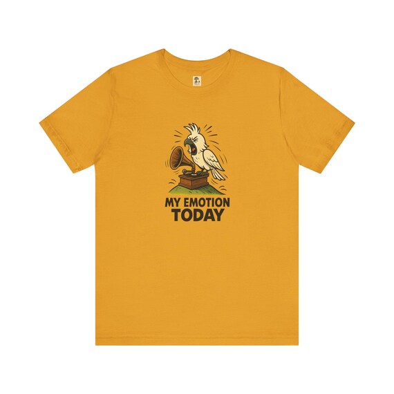 Emotionen - Papagei Shirt - Lustiges T-Shirt mit Grafik, Freizeitkleidung, Geschenk für Vogelliebhaber, Emotion Today Shirt
