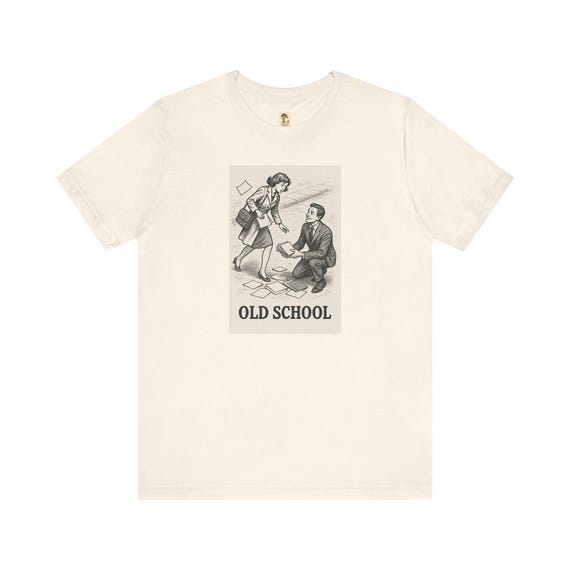 Vintage - T-Shirt im Old-School-Stil, Retro-T-Shirt für jeden, Unisex-T-Shirt mit Grafik, lustige Kleidung für den Unterricht