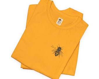 Camiseta de abeja | Inspirada en las abejas | Camiseta de animales | Manga corta | Idea de regalo | Naturaleza | Ocio | Mezcla de algodón | Mezcla de algodón