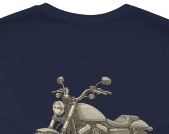 Motorcycle T-shirt | Vintage vehicle illustration | 100% cotton | Short-sleeved shirt | Retro | Casual wear