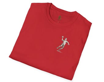 Camiseta deportiva | Estilo lápiz | Camiseta de balonmano | Deportes de pelota | Algodón/100 % algodón | Manga corta | Ropa informal | Camiseta deportiva | Idea de regalo
