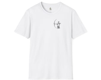 Camiseta deportiva | Estilo lápiz | Tiro con arco | Tiro con arco | Algodón/100 % algodón | Manga corta | Ropa informal | Camiseta deportiva | Idea de regalo