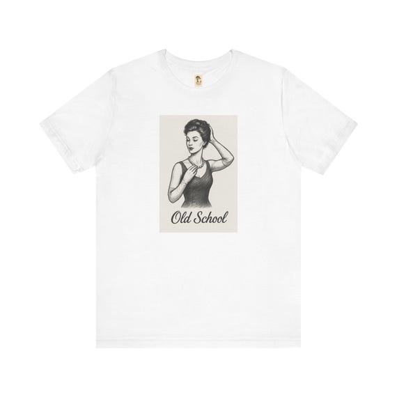 Vintage - Old School Grafik-T-Shirt, Unisex-T-Shirt, Shirt im Retro-Stil, coole Freizeitkleidung, Geschenk für sie