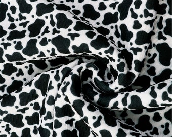 Cow Print Fabric Etsy
