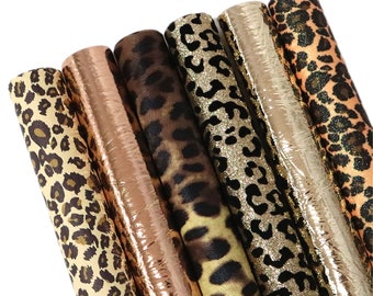 Furry Animal Print Keychain Genuine Leather