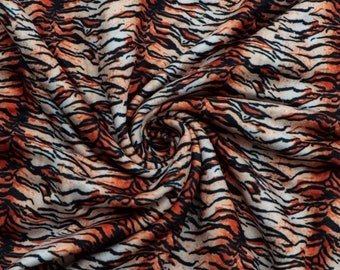 7pcs Leopard Tiger Stripe Cow Spots Patterned Polyester Cotton Fabric Craft Fabric Bundles for Patchwork Sewing DIY Projects