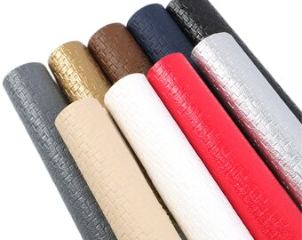 Gray And Silver Embossed Basketweave Pattern Leather Cowhide Remnants #R613