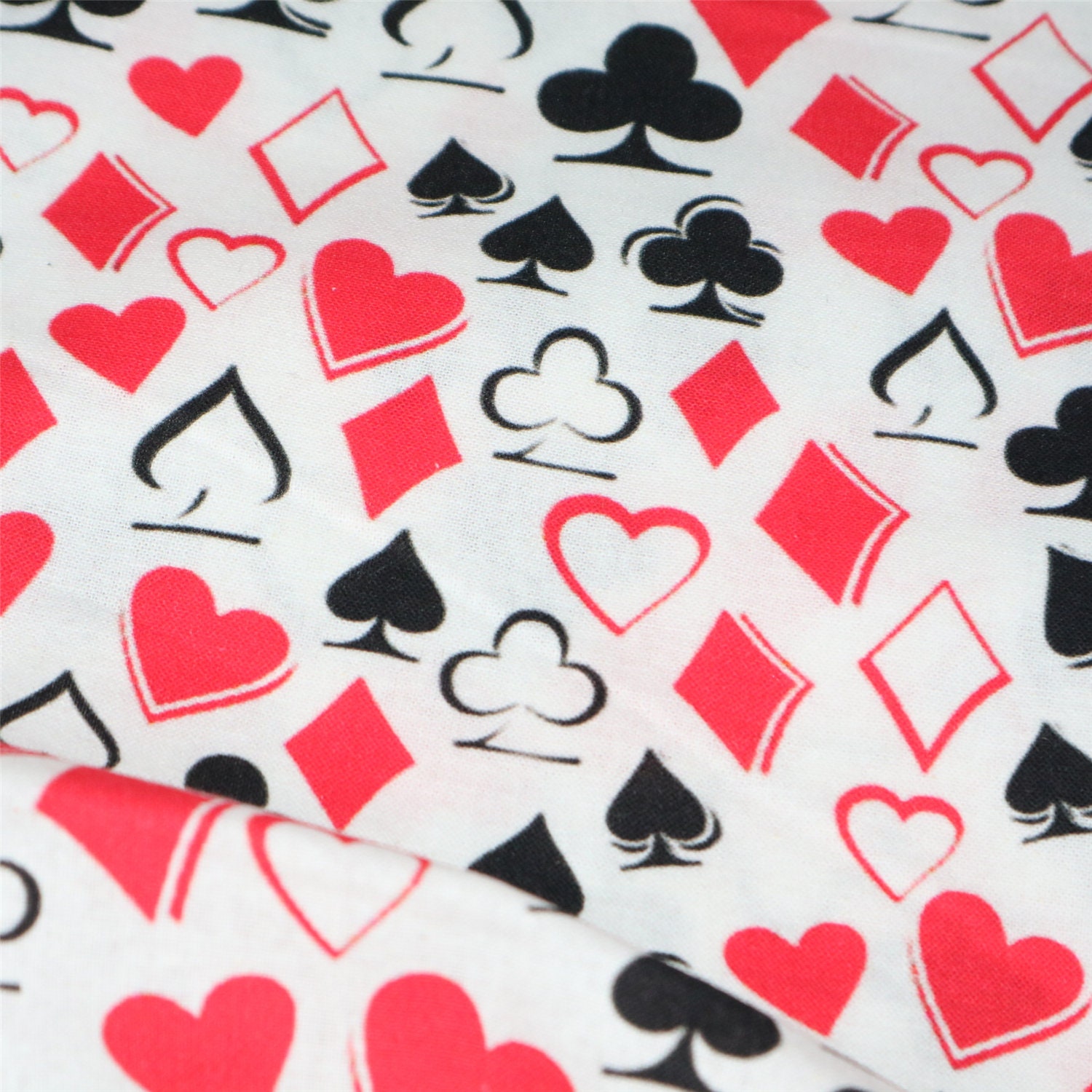 Poker FabricCotton Fabric By 1/2 YardFabric For Shirt Etsy