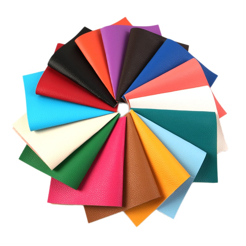 15pcs/set Faux Leather Sheetplain Color Synthetic Leather Etsy