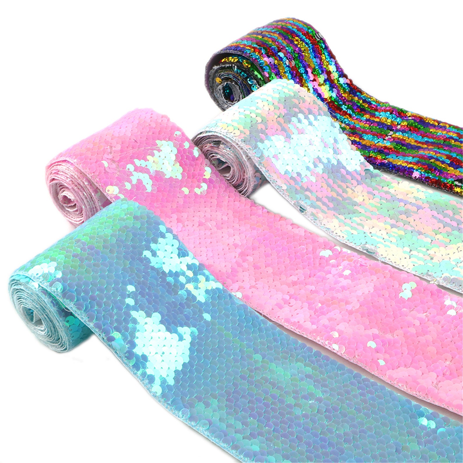 Bling Bling Reversible Sequin Ribbon 2yards75mm wide Ribbon Etsy