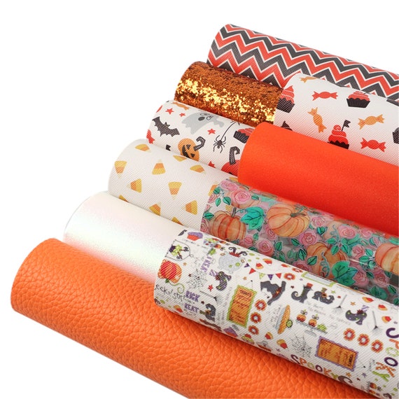 Faux Leather Sheets FallA4 Leather SheetsPumpkin Print Etsy