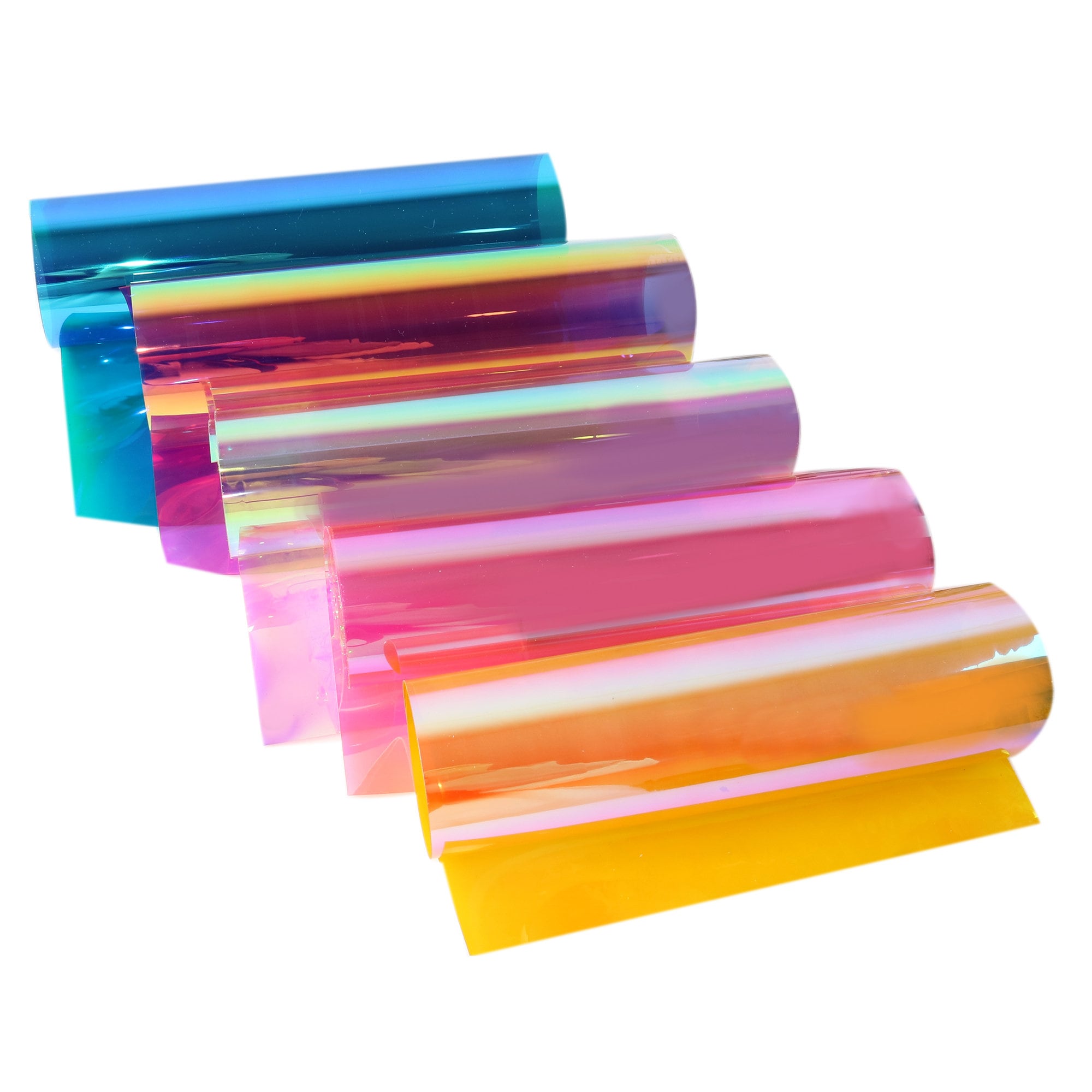 PVC Holographic Sheet Transparent Iridescent Opal Roll Vinyl Rainbow Glossy  Clear Film Mirrored Foil Laser Fabric for Craft Cutters Shoes Bag Sewing  Patchwork Window Blue 