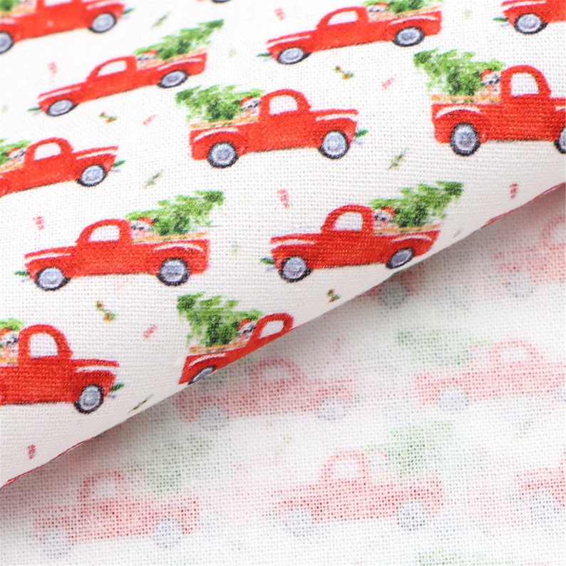 Christmas Truck Print Holiday Fabric,Fabric For Sewing,100/% Cotton Fabric By 12 Yard,19 x 57 inch