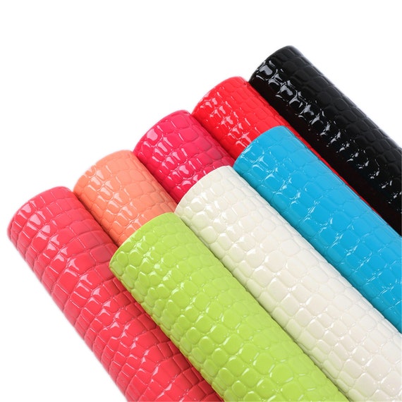 Embossed Leather Sheets 8pcs/setvegan Mirror Leather Etsy