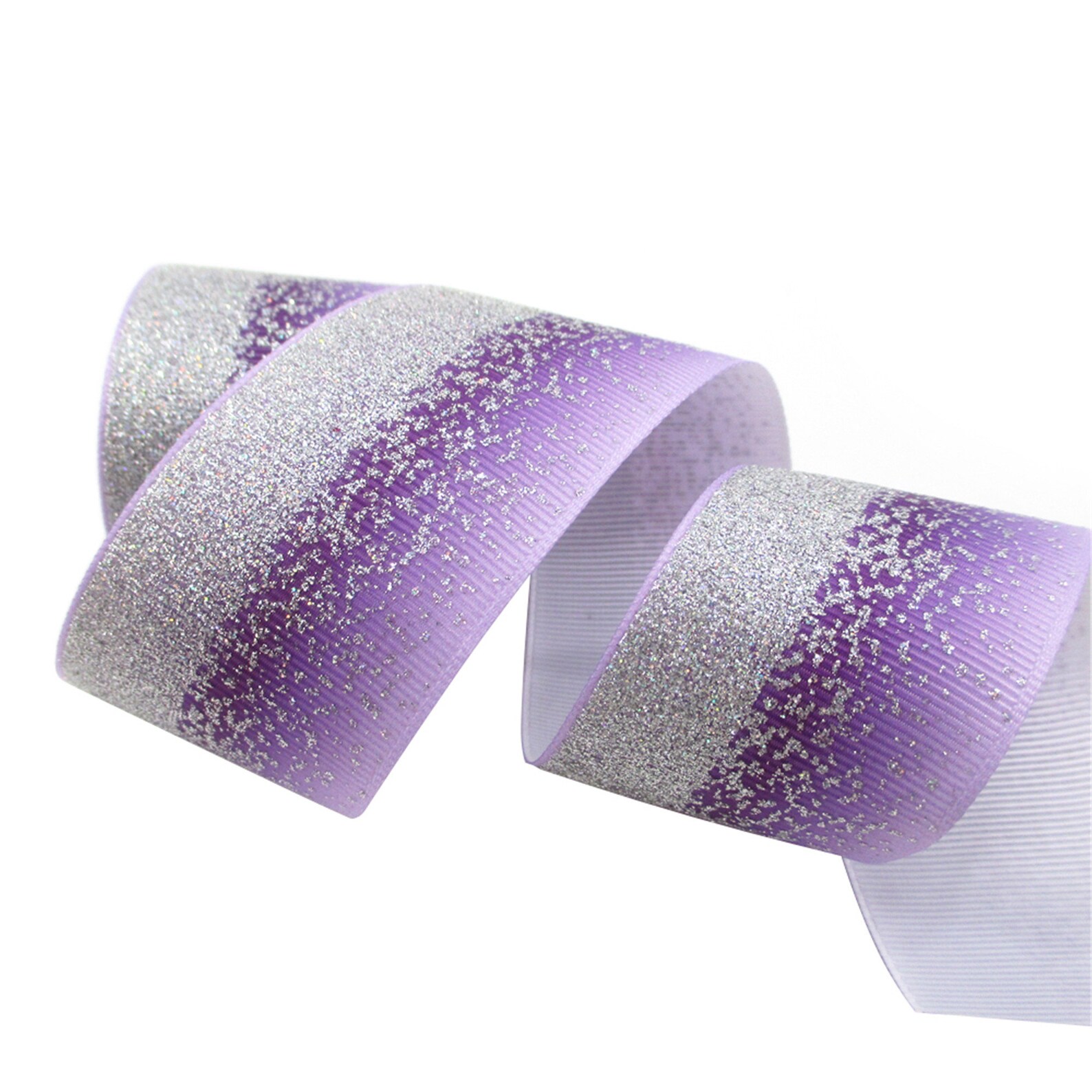 3 5 yards Glitter Grosgrain Ribbon Gradient Color Etsy