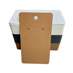 100 pcs/paquet de cartes de présentation de boucles d'oreilles, cartes en papier kraft, carte personnalisée personnalisée, carte d'étiquette volante pour bijoux