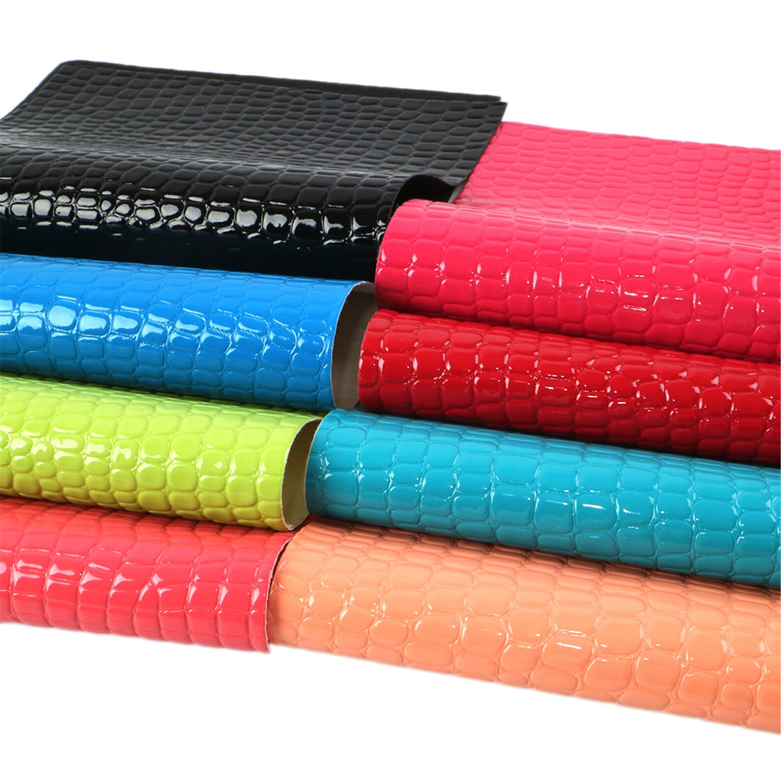 Embossed Leather Sheets 8pcs/setvegan Mirror Leather Etsy