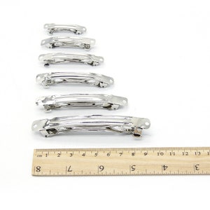 5PCS-Metal Hair Clip,French Barrette,French Hair Clip Blank,Silver Hair Clip