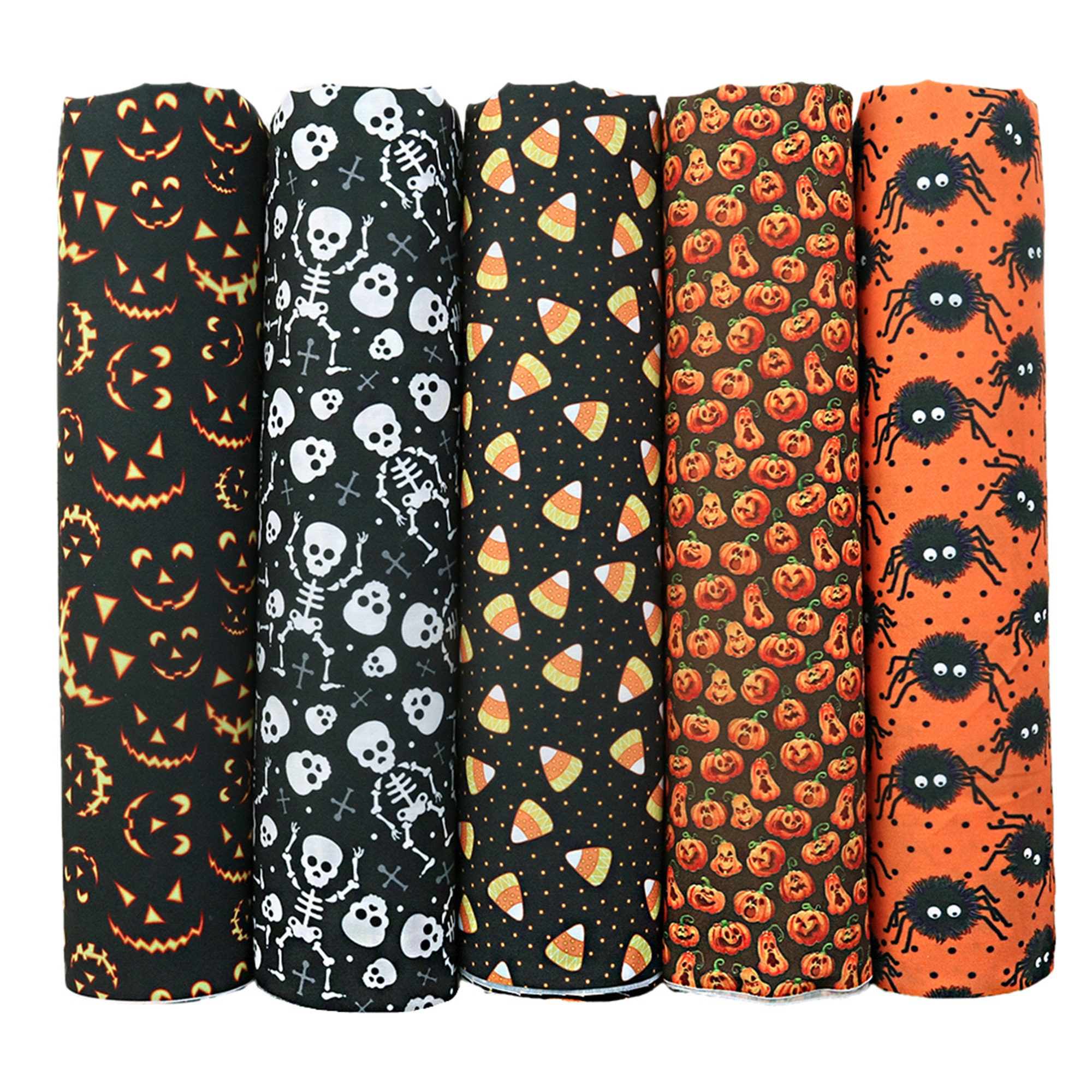 Halloween Cotton Fabric Bundle 5 Designs/setfabric for Sewing Etsy