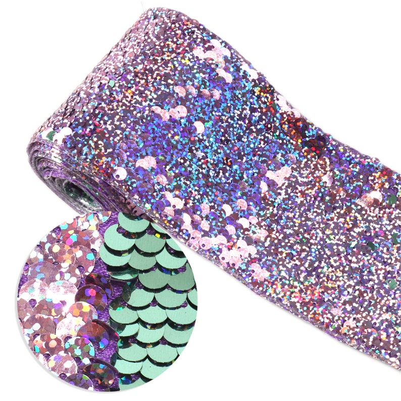 Bling Bling Reversible Sequin Ribbon 2yards75mm wide Ribbon Etsy