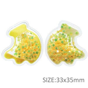 Inflatable Vinyl Shaker,Clear Pvc Vinyl Fruit,Star Sequin Confetti,Kids Girls Hair Decoration Accessories,Bow Center Decoration Banana