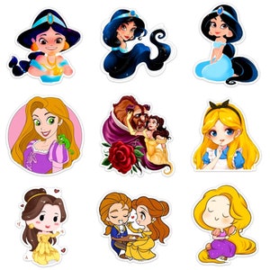 5pcs/lot Cartoon Character Princess Girl Magic Theme Planar Resin DIY Making Hairbow Earrings Cabochons Accessories