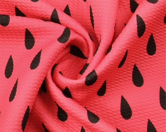 Liverpool Bullet Fabric Watermelon,Textured Printing Baby HeadWrap Headbow Diy Fabric,Knit Fabric By Half Yard