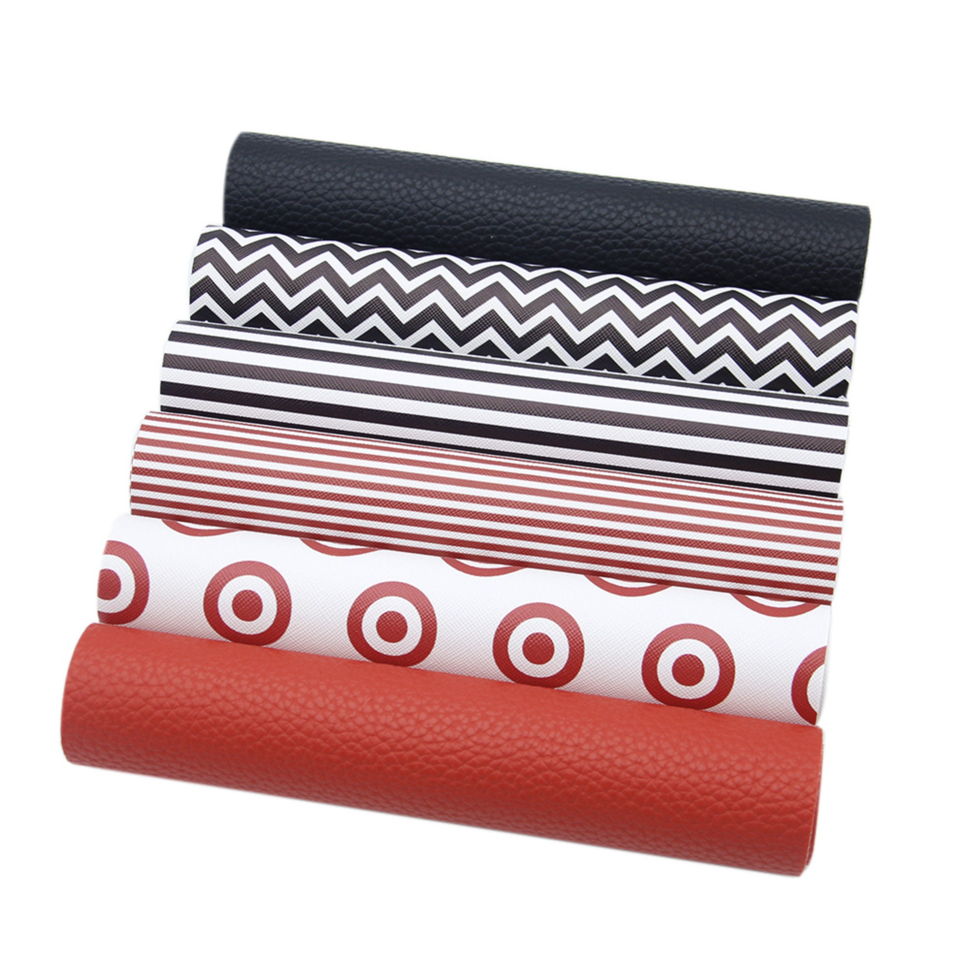 Stripe Leather Sheet Sets 6pcs/setprinted Faux Leather Etsy