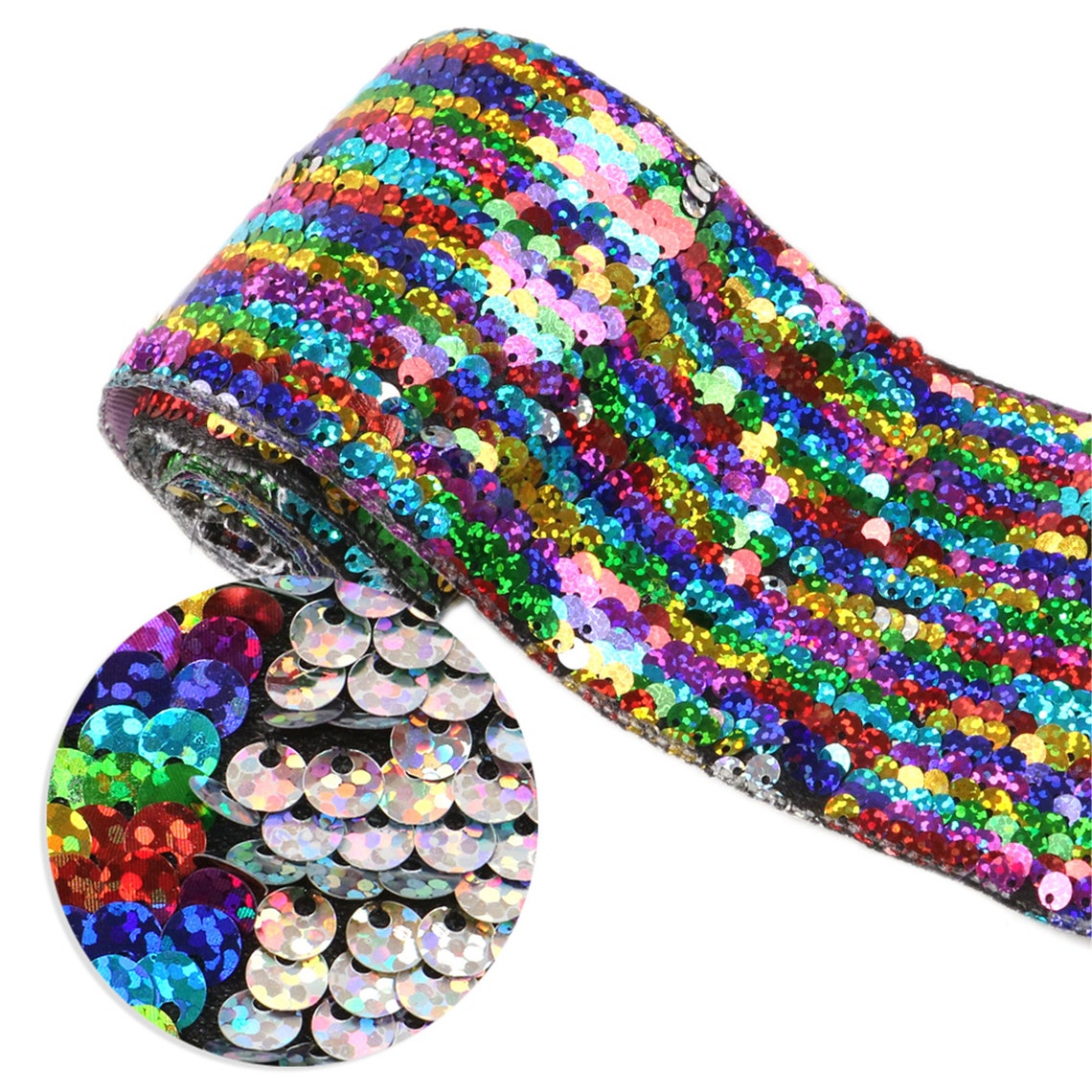 Bling Bling Reversible Sequin Ribbon 2yards75mm wide Ribbon Etsy