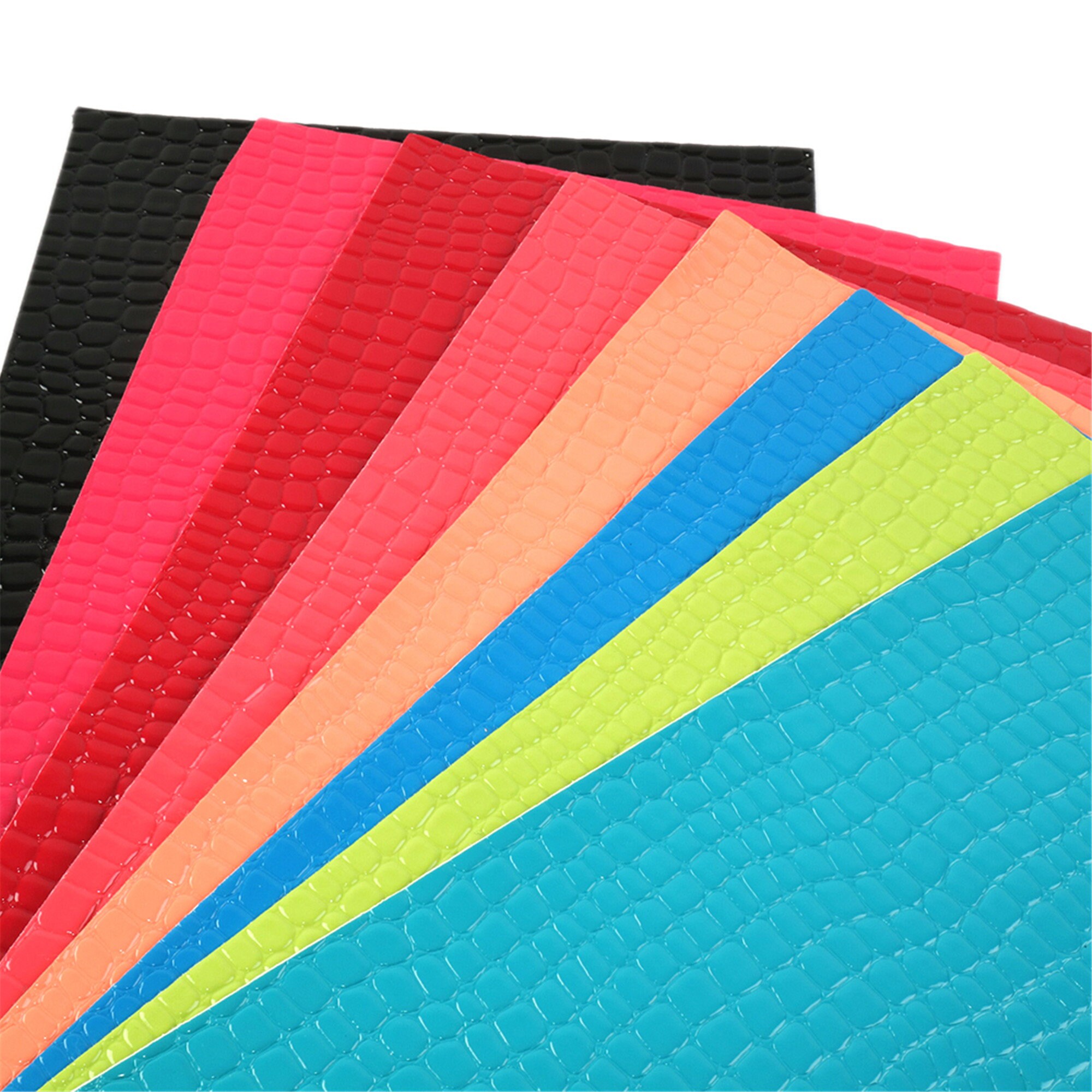 Embossed Leather Sheets 8pcs/setVegan Mirror Leather Etsy