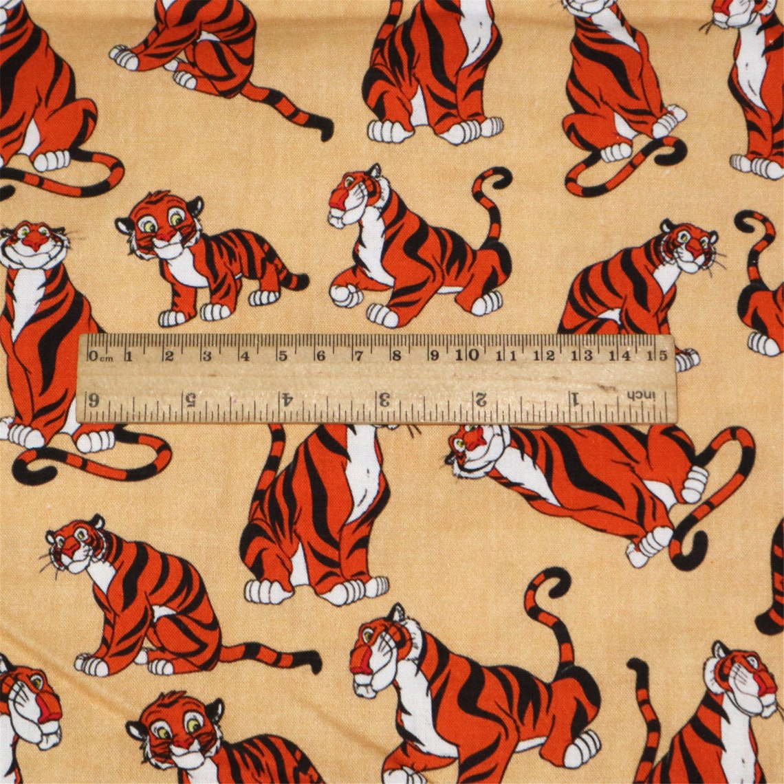 Tiger Printed FabricYellow Cotton FabricFabric Etsy