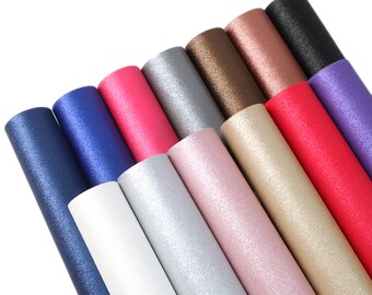 Solid Color Pearlescent Series Faux Leather Sheets Making For Earring Hair Bows Handbag Gift Party Home Decoration Vinyl Material Accessory