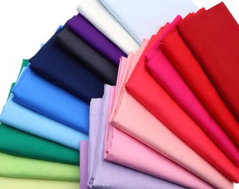 59x19.68inch Colorful 100% Cotton Fabric Solid Color Clothing Needlework Sewing Quilting(120gsm)