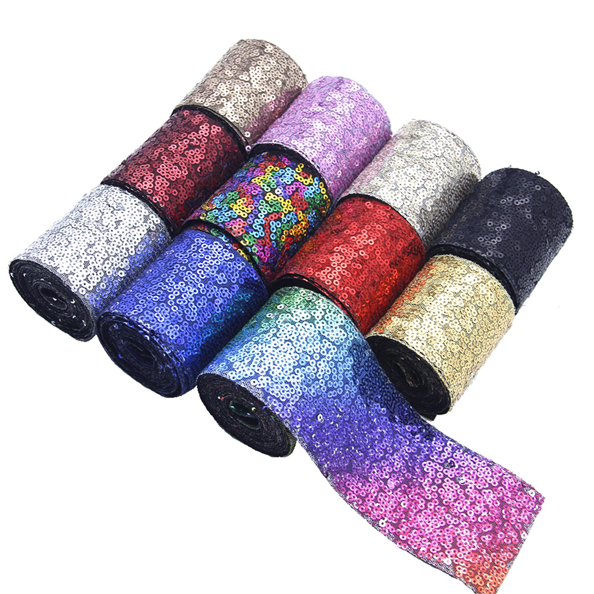 60mm Sequin Ribbon 2yardsRibbon For HairbowsWholesale Ribbon Etsy