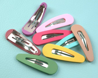 Hair Snap Clips,Metal Hair Clip,Plastic Hair Clip For Baby Girls,Colorful Metal Barrette,Girl Hair Accessories