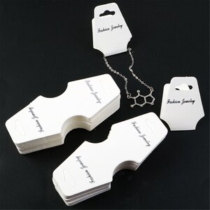 200pcs/pack Bracelet Cards,Necklace Display Cards,Letters Printed Jewelry Display Hang Tag Card,Fold Display Card