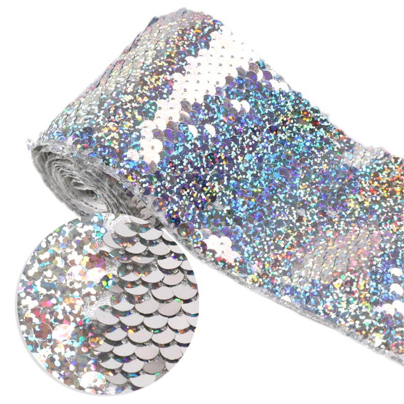 Bling Bling Reversible Sequin Ribbon 2yards75mm wide Ribbon Etsy