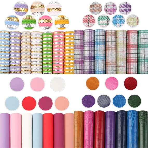 A5 Size 7pcs/set Pastel Faux Leather Sheets Bundle,Matte Leather Fabric,Earring Leatherette Sheets,synthetic leather Fabric