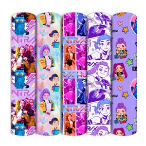 K-pop Print Double Brushed Polyester Fabric By Half Yard,Soft Knit Stratch Fabric,Baby HeadWrap Headbow DIY Fabric